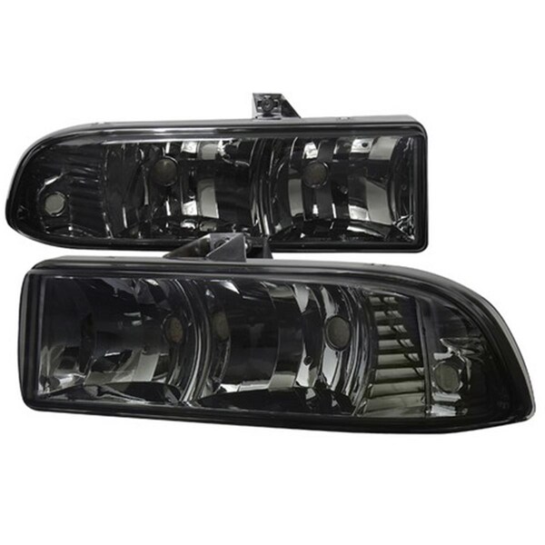 Overtime Euro Headlight for 98 to 04 Chevrolet S10-Blazer, Smoke - 9 x 16 x 18 in. OV126198 - main